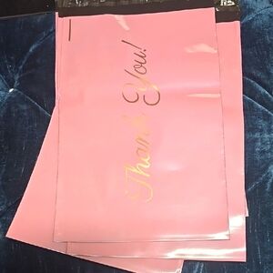 20 Pack Thin Pink Thank You Bags 6x11
